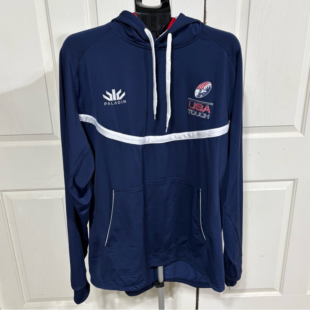 Paladin USA Touch Rugby Hoodie 2XL Navy Blue Pullover Sweatshirt